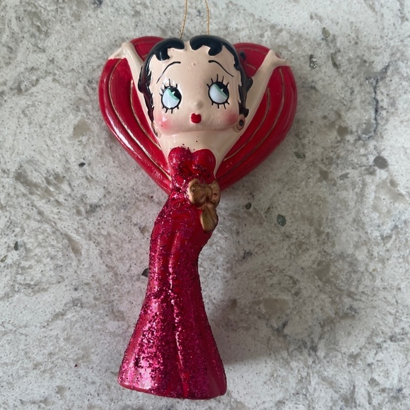 Vintage Ornament Betty Boot  with Red Dress Christmas 1999 - collectiable - Picture 7 of 7